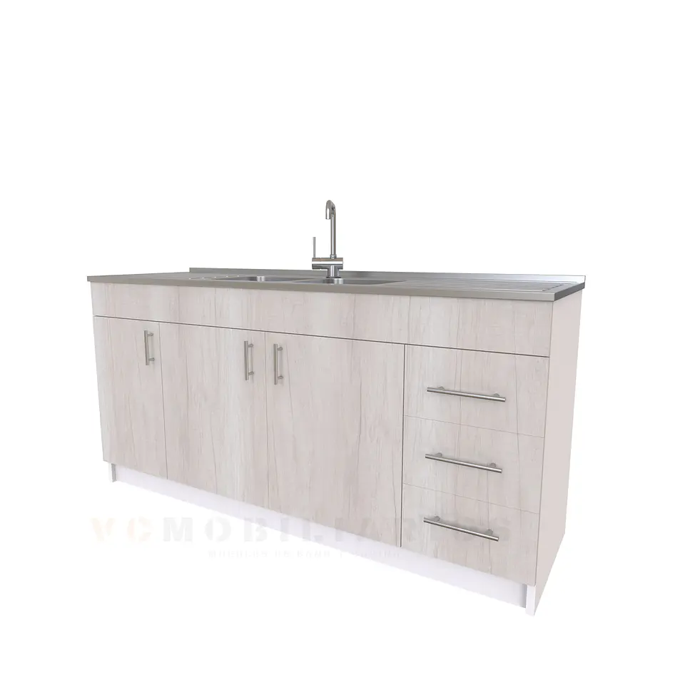 Mueble lavaplatos Doble M1-1800-C con cubierta de acero inox de 180 cm 6