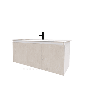 Mueble vanitorio aereo con cubierta de loza de 120 cm / M0-1201-A / provenzal