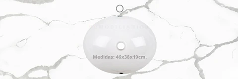 Cubierta de cuarzo para vanitorios de 160 cm / LO / Blanco calacatta