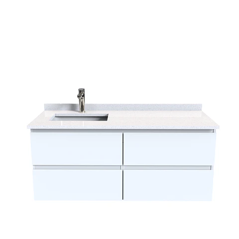 Mueble vanitorio aereo de 120 cm  con cubierta de cuarzo / M4-1208-A