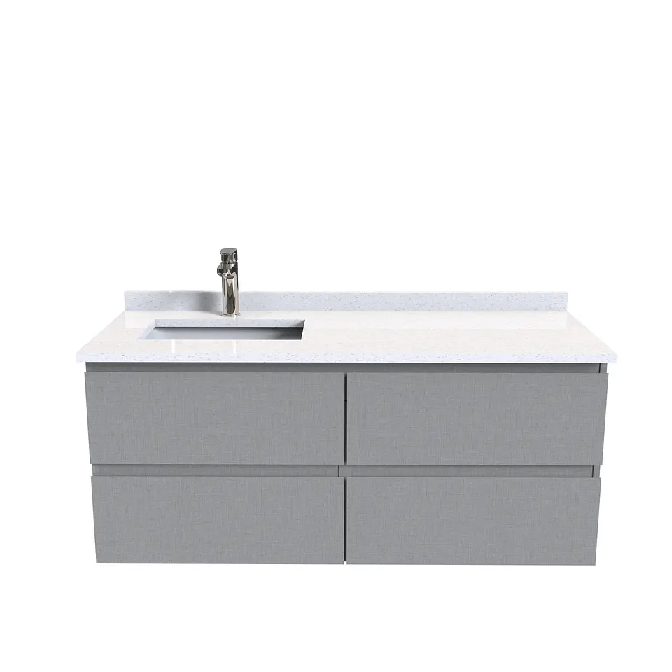 Mueble vanitorio aereo de 120 cm  con cubierta de cuarzo / M4-1208-A 5