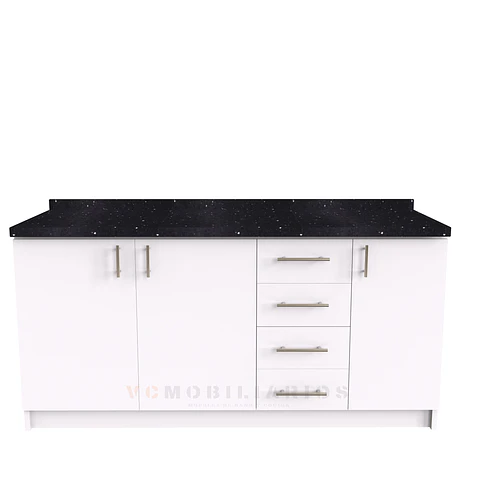 Mueble tipo mesón de 180 cm / M1-1850-MS  / Blanco