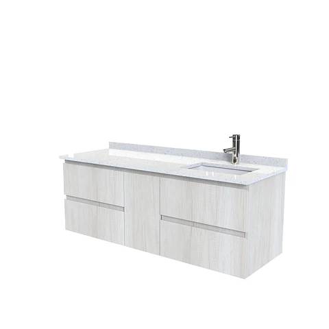 Mueble vanitorio Aéreo de 150 cm con cubierta de cuarzo / M2-1533 -A / Toscana