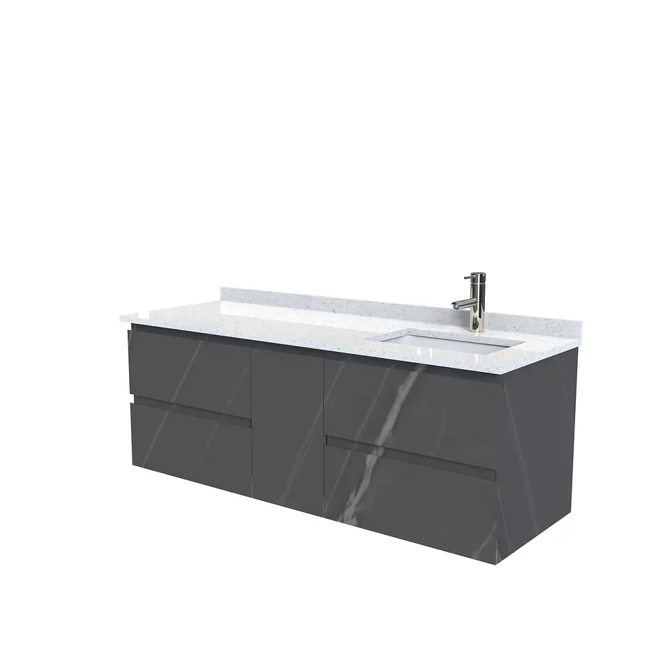 Mueble vanitorio Aéreo de 150 cm con cubierta de cuarzo / M2-1533 -A / Viscaya 1