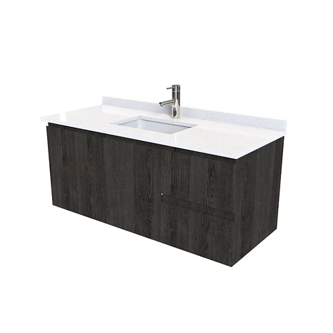 Mueble vanitorio aereo simple de 130cm  M2-1338-A / Espresso