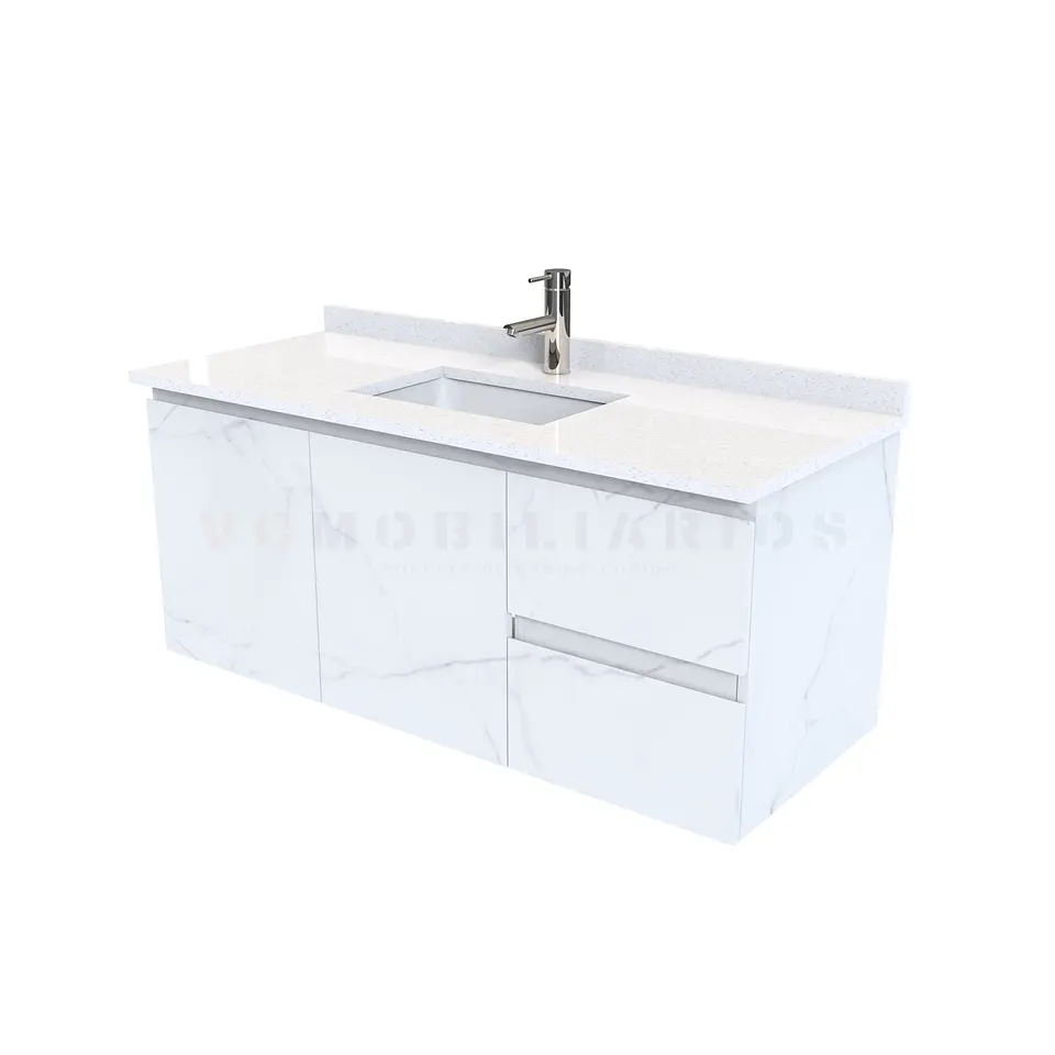 Mueble vanitorio aereo simple de 130cm  M2-1338-A / Marmara 1
