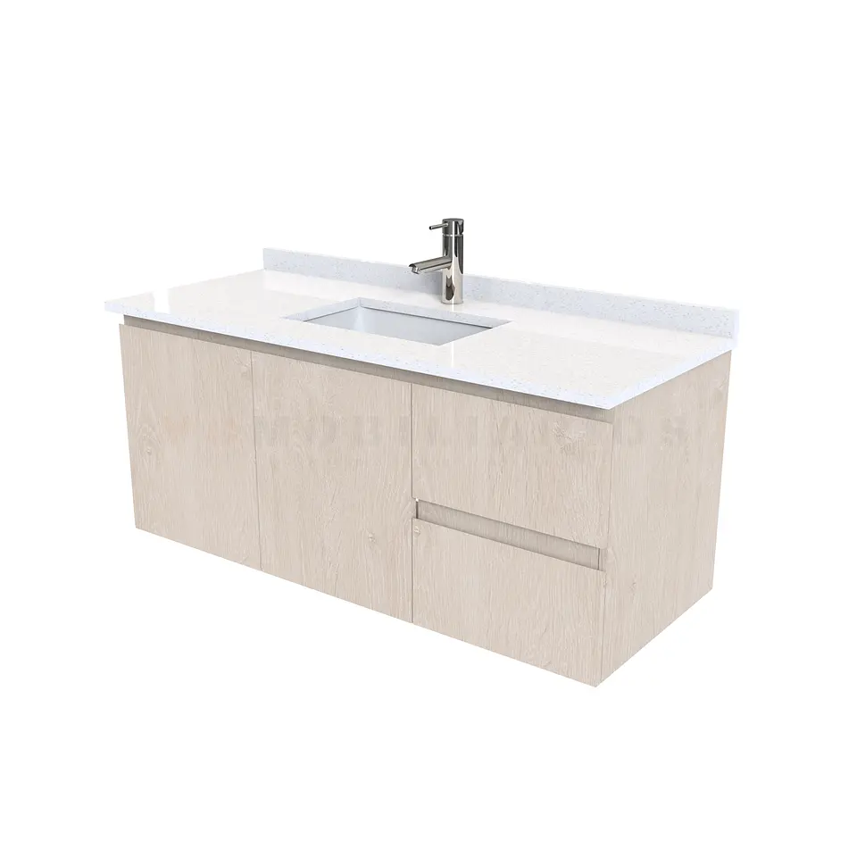 Mueble vanitorio aereo simple de 130cm  M2-1338-A / Provenzal 1