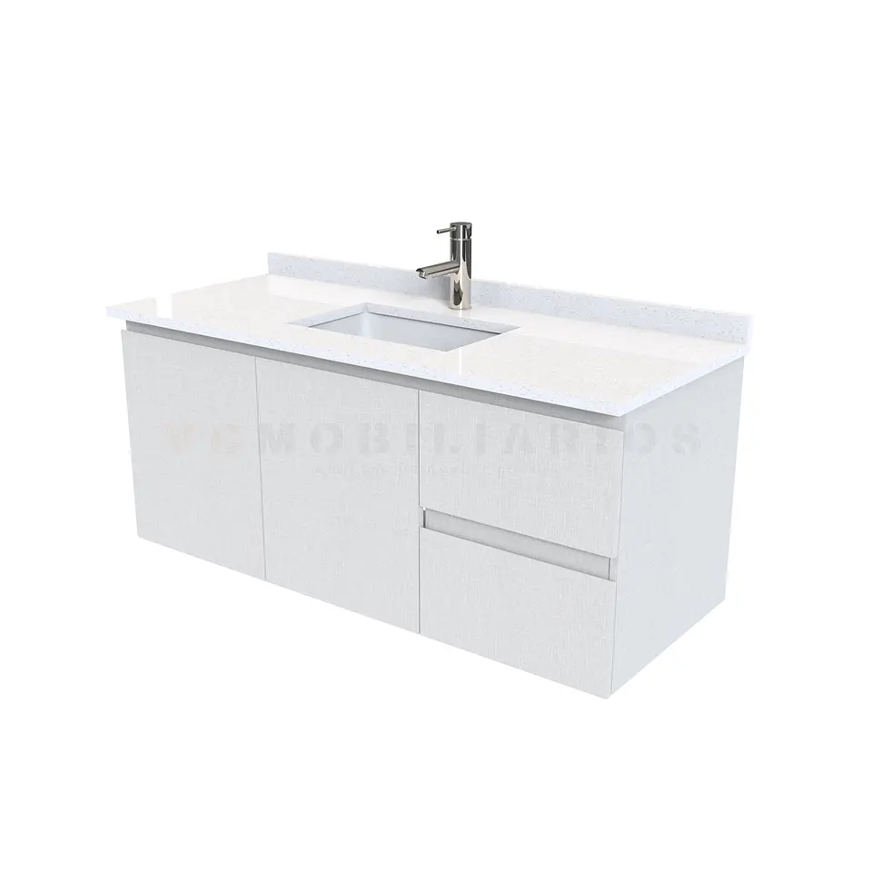 Mueble vanitorio aereo simple de 130cm  M2-1338-A / Giorno 1