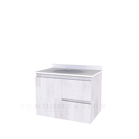 Mueble Vanitorio aereo para lavamanos sobreponer simple de 60 cm M2-630-SPA / Legno