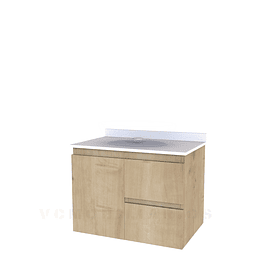 Mueble Vanitorio aereo para lavamanos sobreponer simple de 60 cm M2-630-SPA / Rustico