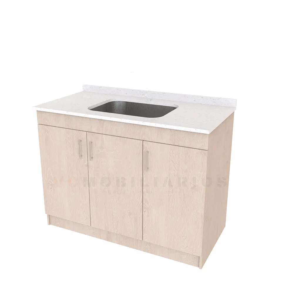 Mueble lavadero de 100 cm con cubierta de Cuarzo  / Provenzal 1