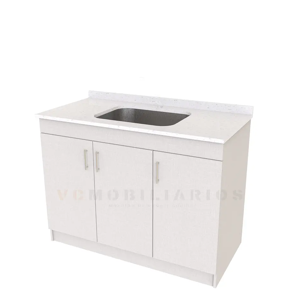 Mueble lavadero de 100 cm con cubierta de Cuarzo  / Giorno 1