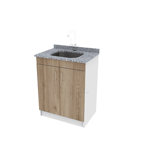 Mueble lavadero de 80 cm con cubierta de granito  / Cava