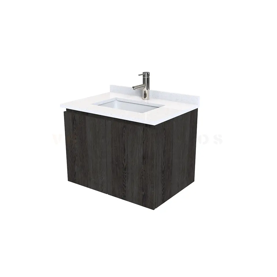 Mueble vanitorio aereo de 60 cm con cubierta de cuarzo / M0-638-A / Espresso 1