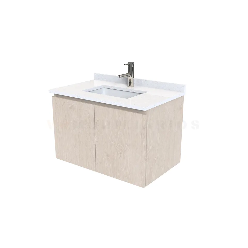 Mueble vanitorio aereo de 70 cm con cubierta de cuarzo / M0-738-A / Provenzal 1