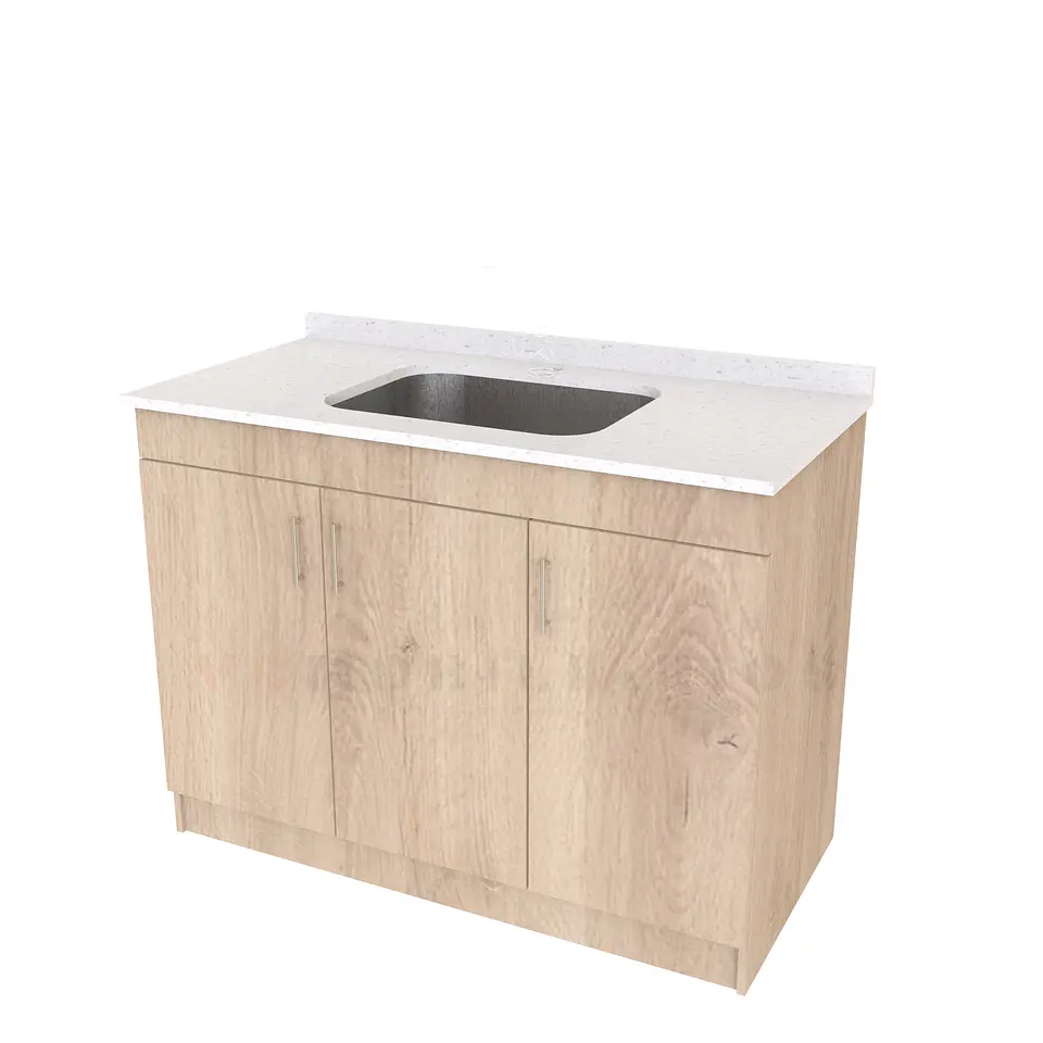 Mueble lavadero de 120 cm con cubierta de Cuarzo  / Jerez 1