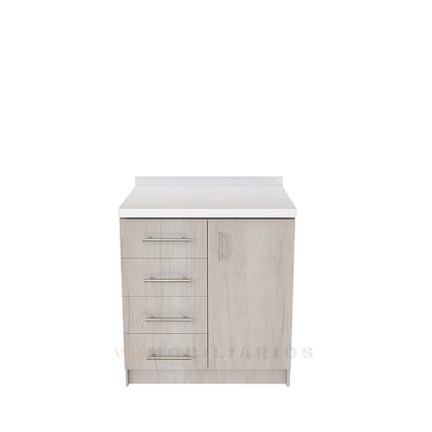 Mueble meson con cubierta de cuarzo de 80 cm / M1-820 / Toscana
