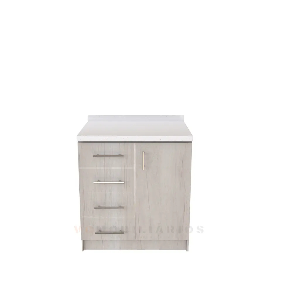 Mueble meson con cubierta de cuarzo de 80 cm / M1-820 / Toscana 1