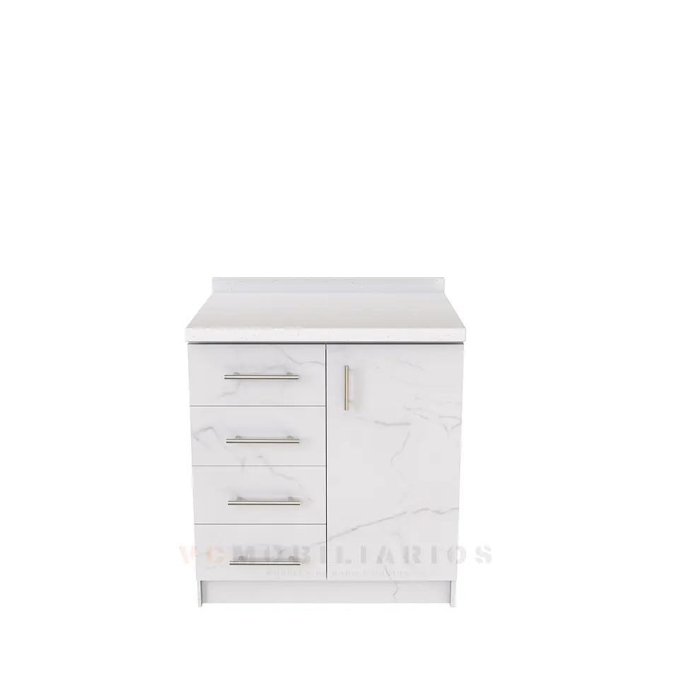 Mueble meson con cubierta de cuarzo de 80 cm / M1-820 / Marmara 1