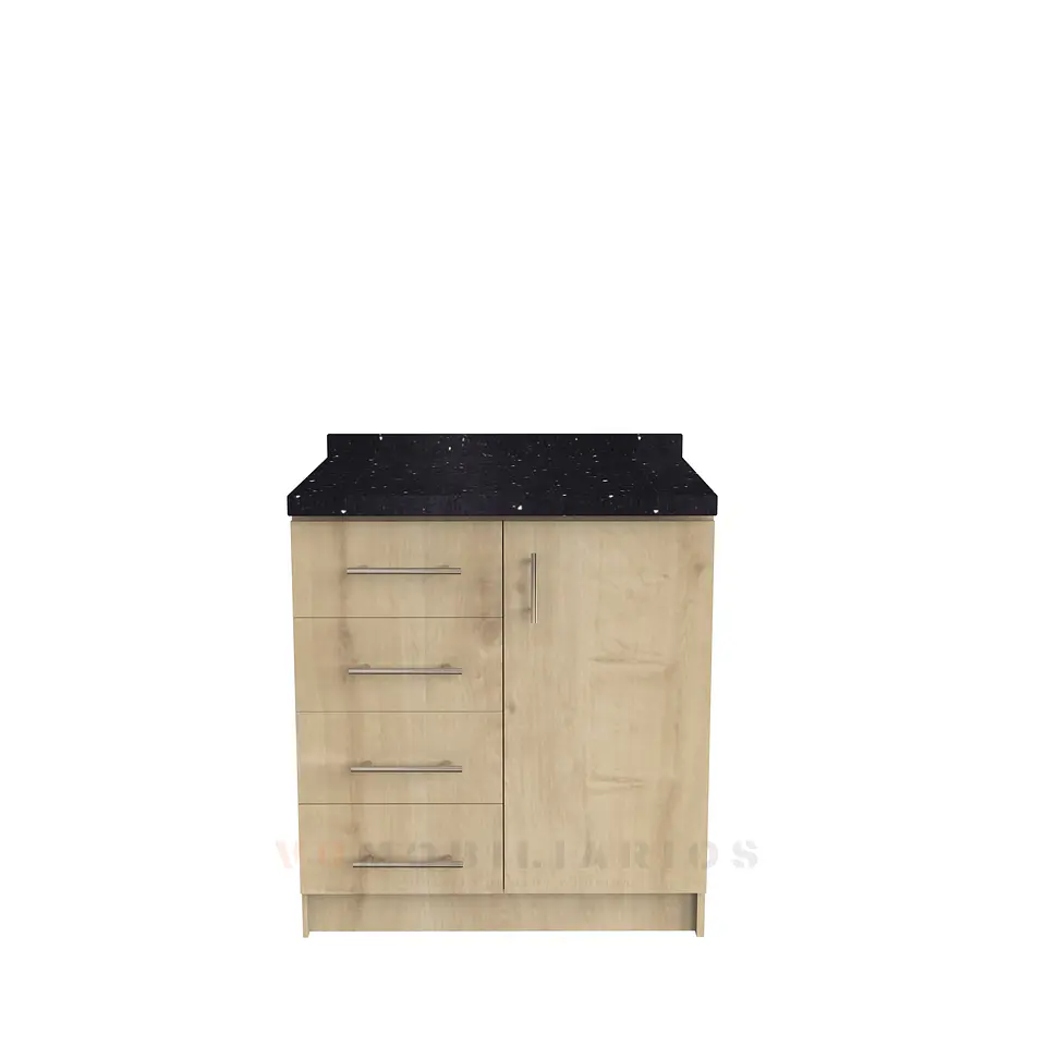 Mueble meson con cubierta de cuarzo de 80 cm / M1-850 / Rustico 1