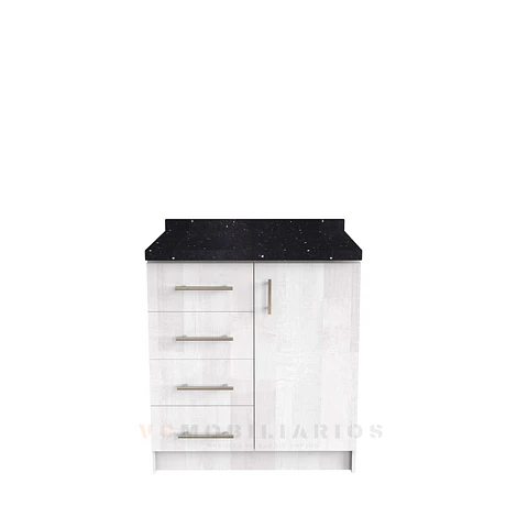 Mueble meson con cubierta de cuarzo de 80 cm / M1-850 / Legno