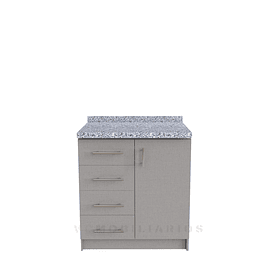 Mueble meson con cubierta de granito de 80 cm / M1-870 / Notte