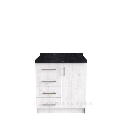 Mueble meson con cubierta de cuarzo de 90 cm / M1-950 / Alaska