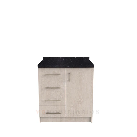Mueble meson con cubierta de cuarzo de 90 cm / M1-950 / Jerez
