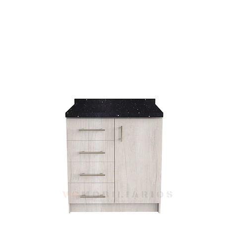 Mueble meson con cubierta de cuarzo de 90 cm / M1-950 / Toscana