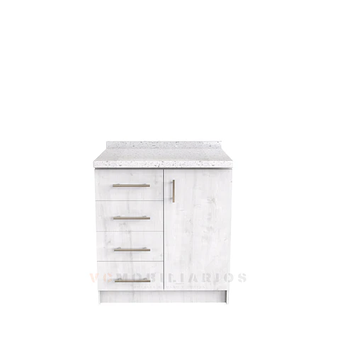 Mueble meson con cubierta de cuarzo de 90 cm / M1-940 / Alaska