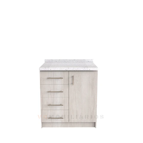 Mueble meson con cubierta de cuarzo de 90 cm / M1-940 / Toscana