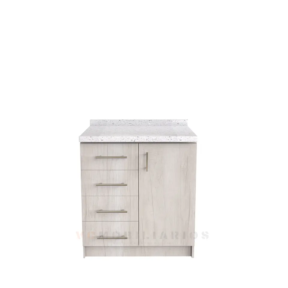 Mueble meson con cubierta de cuarzo de 90 cm / M1-940 / Toscana 1