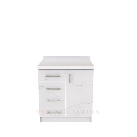 Mueble meson con cubierta de cuarzo de 90 cm / M1-920 / Marmara