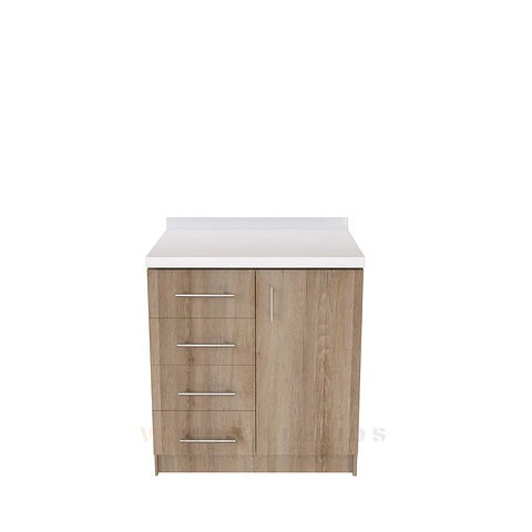 Mueble meson con cubierta de cuarzo de 90 cm / M1-920 / Cava