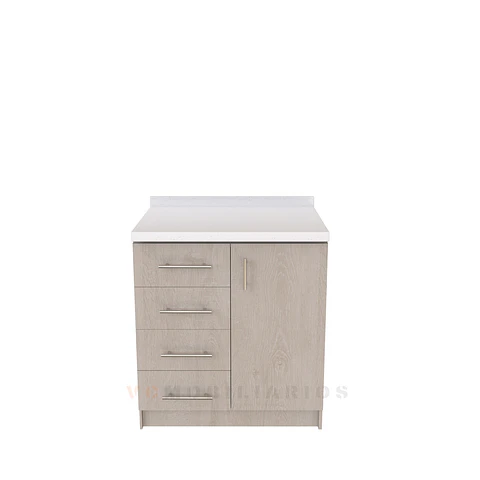 Mueble meson con cubierta de cuarzo de 90 cm / M1-920 / Provenzal