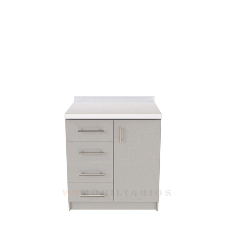 Mueble meson con cubierta de cuarzo de 90 cm / M1-920 / Giorno