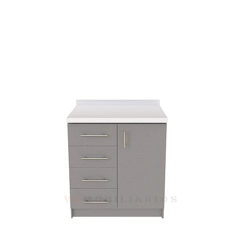Mueble meson con cubierta de cuarzo de 90 cm / M1-920 / Notte