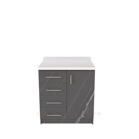 Mueble meson con cubierta de cuarzo de 90 cm / M1-920 / Vizcaya
