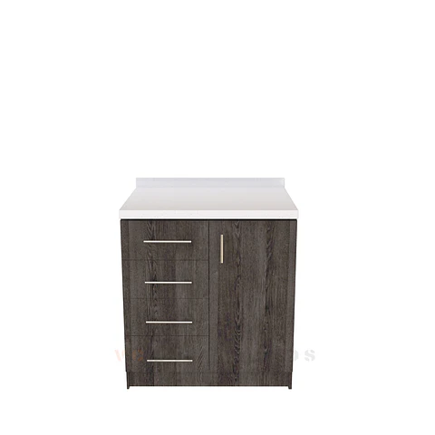 Mueble meson con cubierta de cuarzo de 90 cm / M1-920 / Espresso