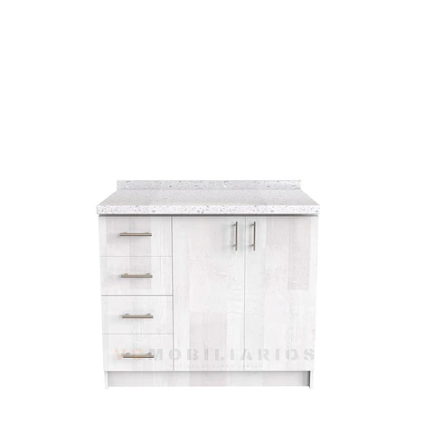 Mueble meson con cubierta de cuarzo de 100 cm / M1-1040 / Legno