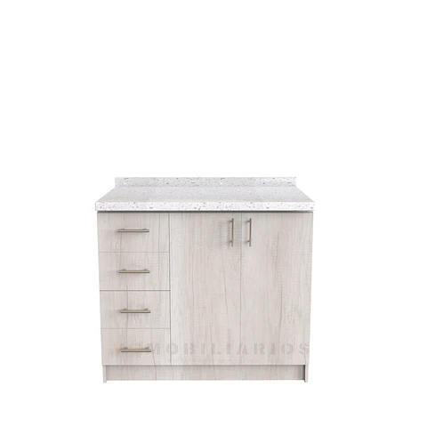 Mueble meson con cubierta de cuarzo de 100 cm / M1-1040 / Toscana