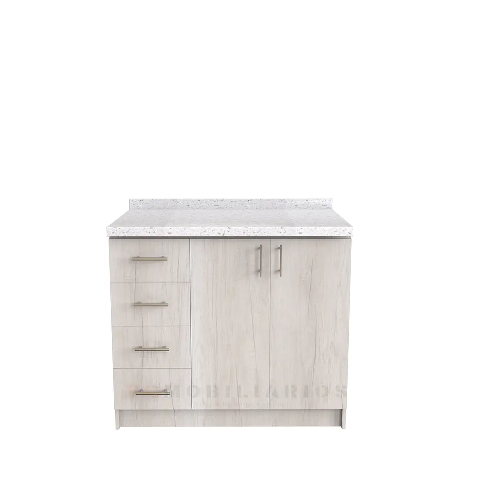 Mueble meson con cubierta de cuarzo de 100 cm / M1-1040 / Toscana 1