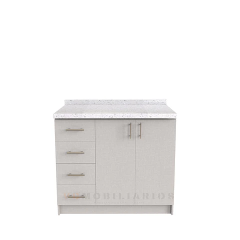 Mueble meson con cubierta de cuarzo de 100 cm / M1-1040 / Giorno