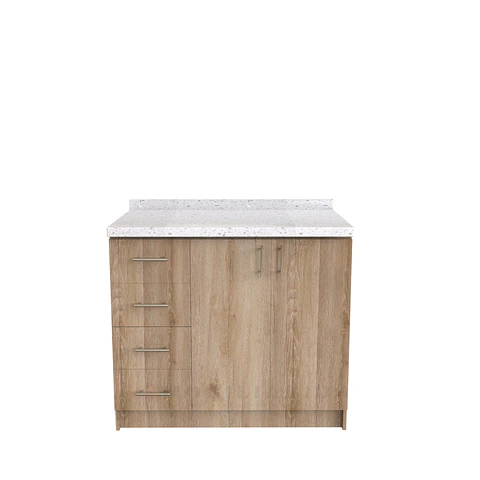 Mueble meson con cubierta de cuarzo de 100 cm / M1-1040 / Cava