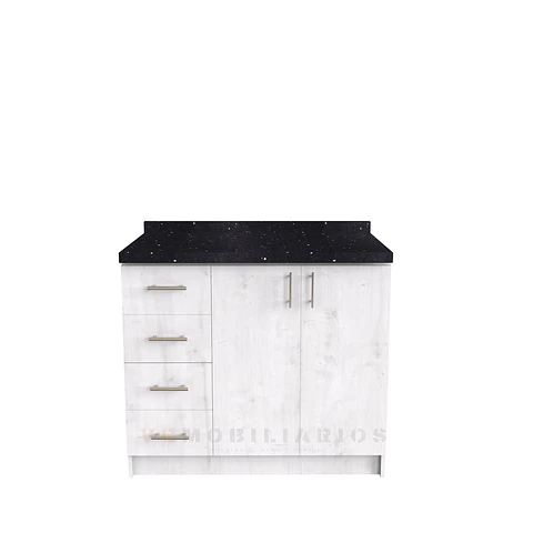 Mueble meson con cubierta de cuarzo de 100 cm / M1-1040 / Alaska