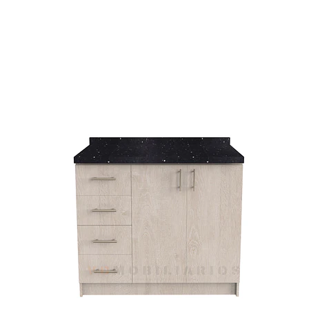 Mueble meson con cubierta de cuarzo de 100 cm / M1-1050 / Jerez