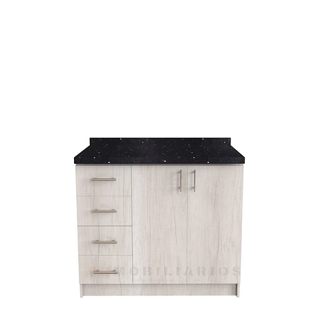Mueble meson con cubierta de cuarzo de 100 cm / M1-1050 / Toscana