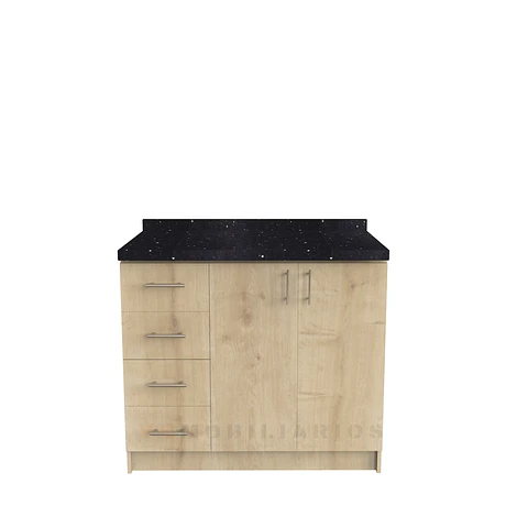 Mueble meson con cubierta de cuarzo de 100 cm / M1-1050 / Rustico