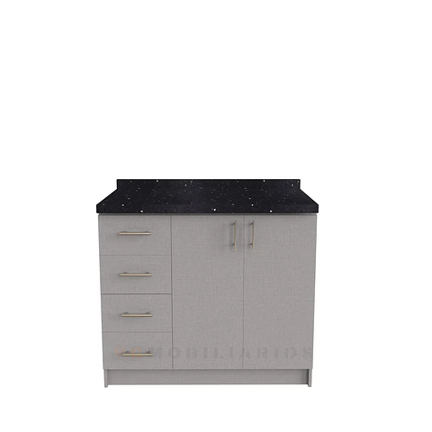 Mueble meson con cubierta de cuarzo de 100 cm / M1-1050 / Netto