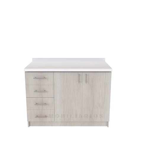 Mueble meson con cubierta de cuarzo de 120 cm / M1-1220 / Toscana
